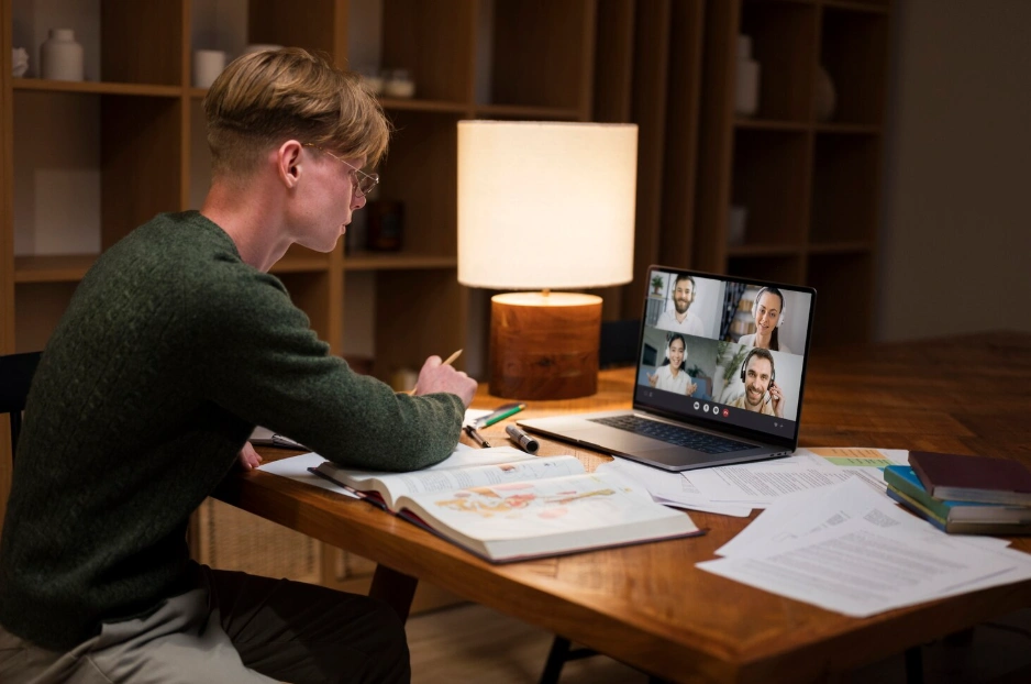Organized teaching setup for success in part-time online tutoring jobs for college students